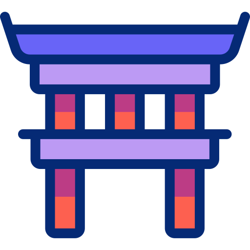 shintoïsme Basic Accent Lineal Color Icône