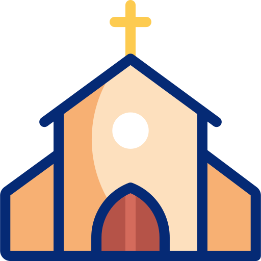 교회 Basic Accent Lineal Color icon