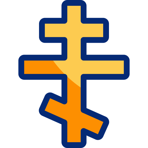 Orthodox cross Basic Accent Lineal Color icon