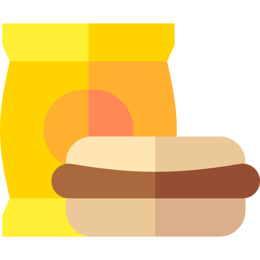 hot dog Basic Straight Flat icono