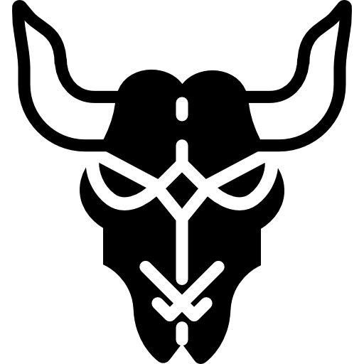 cráneo de ganado Basic Miscellany Fill icono