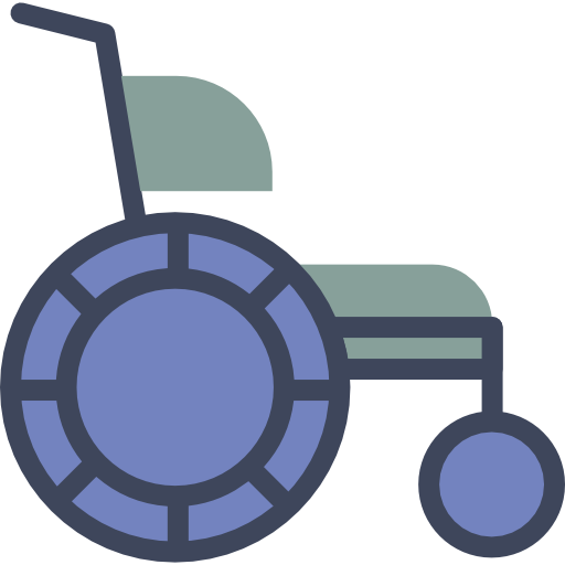 wózek inwalidzki Basic Miscellany Flat ikona