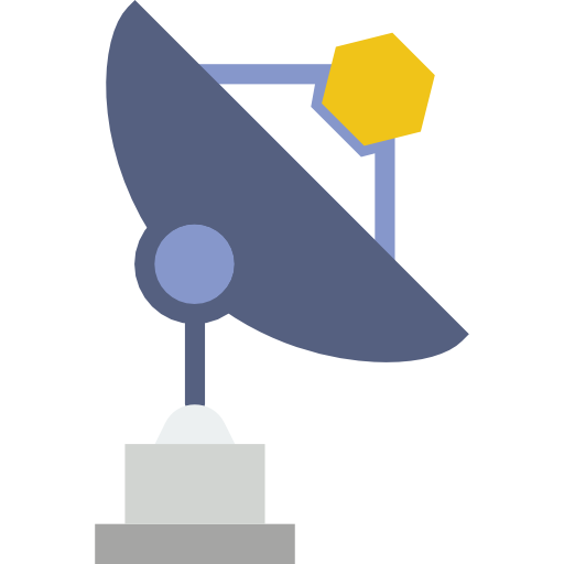 Satellite dish Basic Miscellany Flat icon