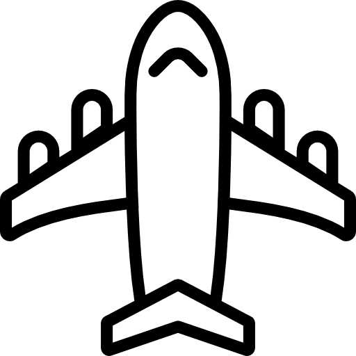 Airplane Basic Miscellany Lineal icon