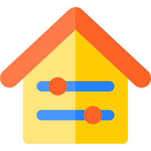inteligentny dom Basic Rounded Flat ikona