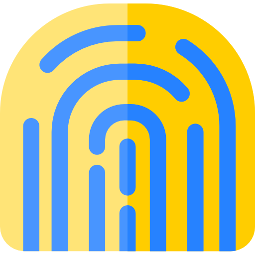 Fingerprint Basic Rounded Flat icon