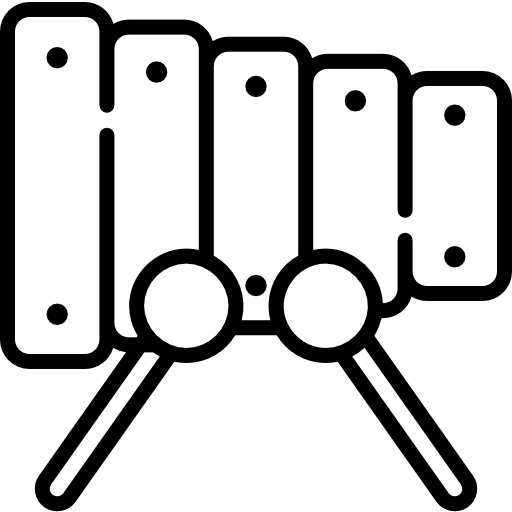 xilofono Kawaii Lineal icona