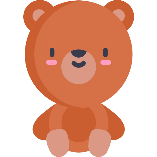 Teddy bear Kawaii Flat icon