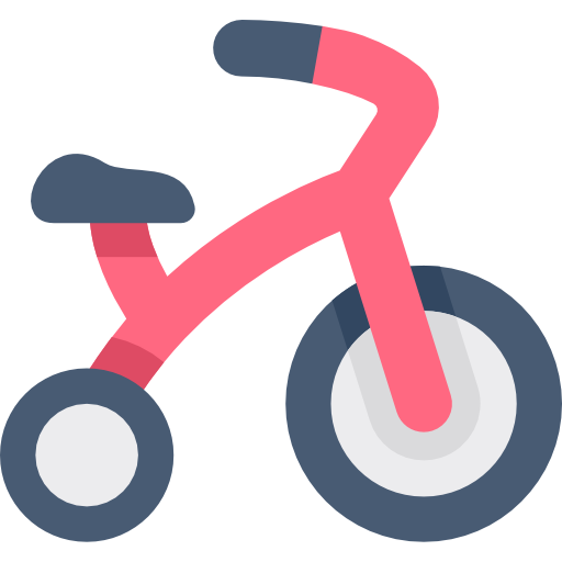 triciclo Kawaii Flat icono