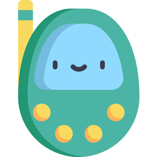 mascota virtual Kawaii Flat icono