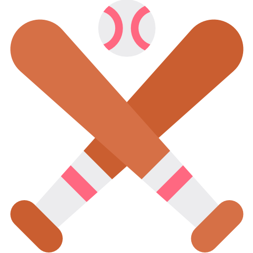 baseball Kawaii Flat ikona