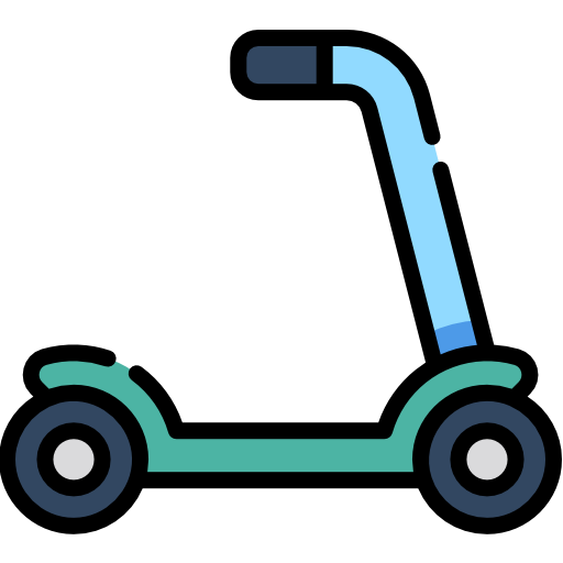 scooter Kawaii Lineal color Icône