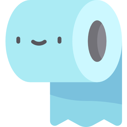 toiletpapier Kawaii Flat icoon