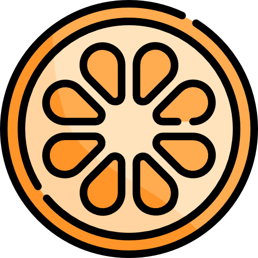 plasterek pomarańczy Kawaii Lineal color ikona