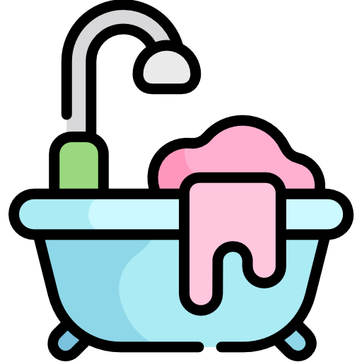 목욕통 Kawaii Lineal color icon