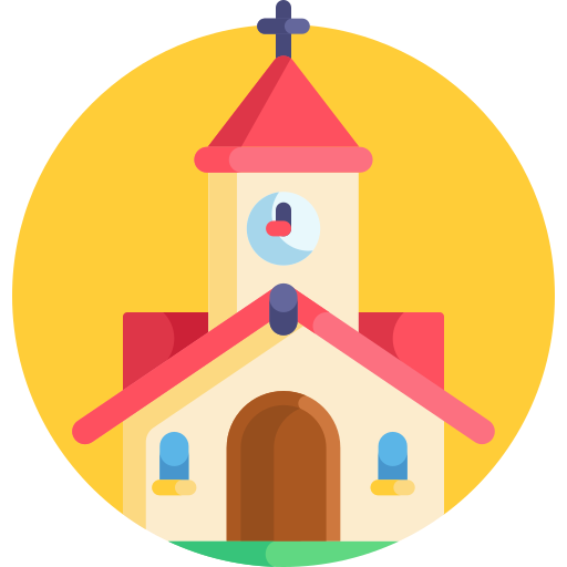 Church Detailed Flat Circular Flat icon