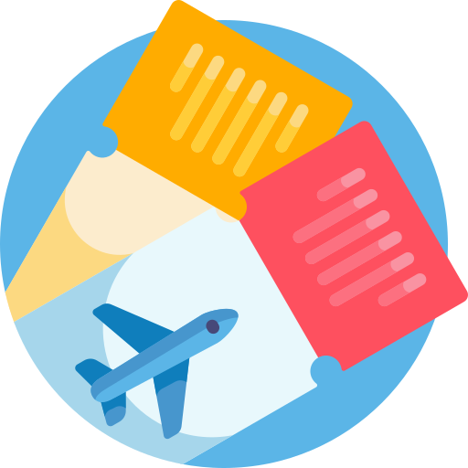 Plane ticket Detailed Flat Circular Flat icon