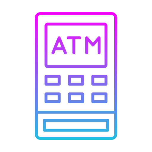 geldautomaat Generic gradient outline icoon