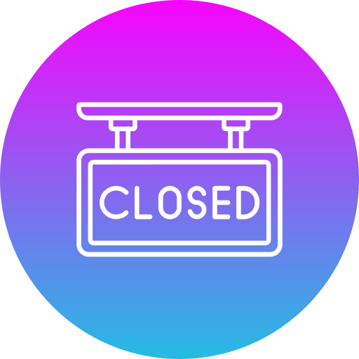 Closed tag Generic gradient fill icon