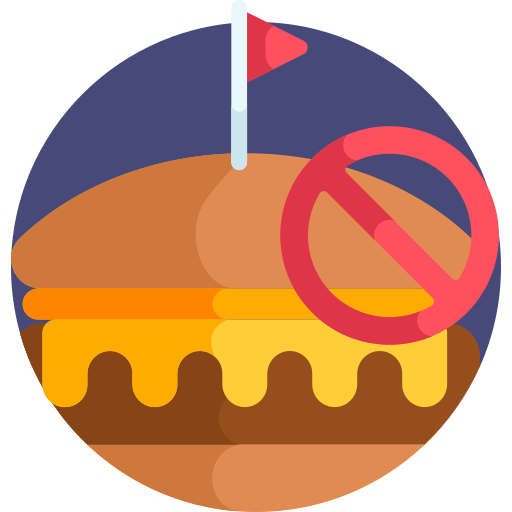 No fast food Detailed Flat Circular Flat icon