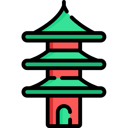 Pagoda Special Lineal color icon
