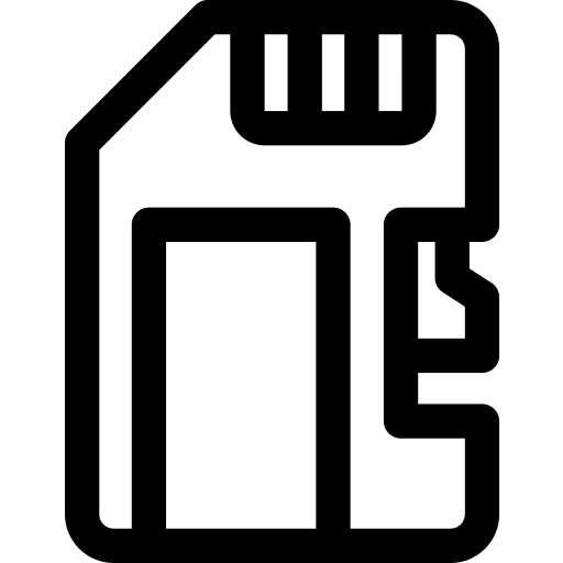 karta sd Basic Rounded Lineal ikona