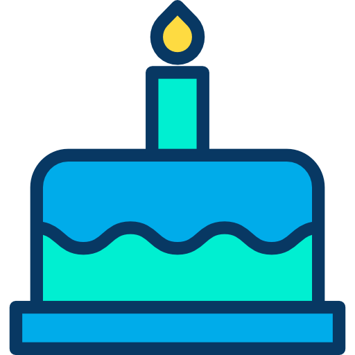 Торт на день рождения Kiranshastry Lineal Color иконка