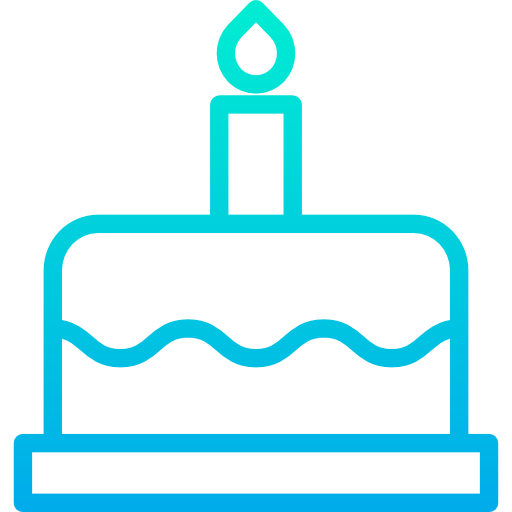 gâteau d'anniversaire Kiranshastry Gradient Icône