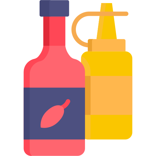 Бутылка соуса Generic color fill иконка
