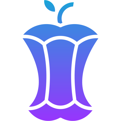 Огрызок яблока Generic gradient fill иконка