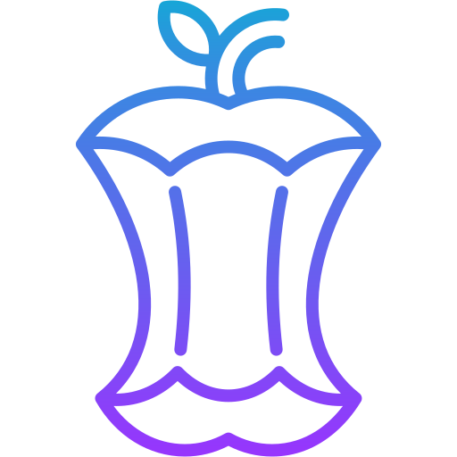 Apple core Generic gradient outline icon
