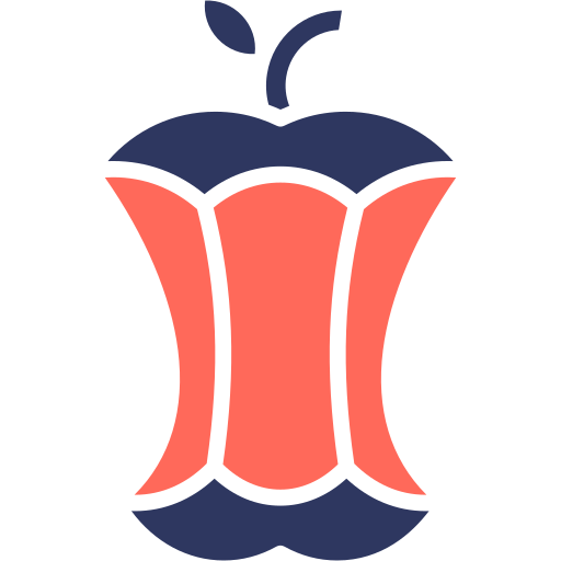 Огрызок яблока Generic color fill иконка