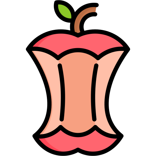 Огрызок яблока Generic color lineal-color иконка