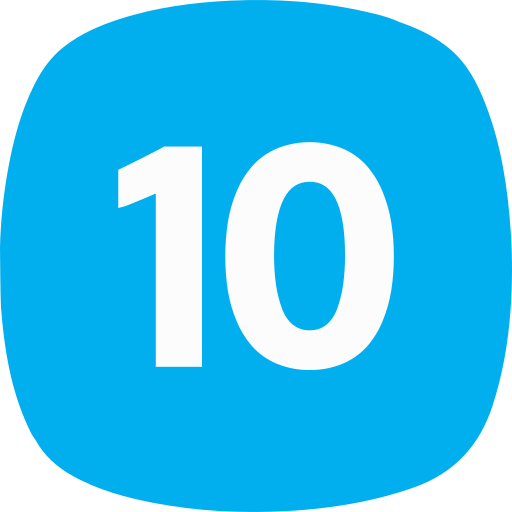 numer 10 Generic color fill ikona