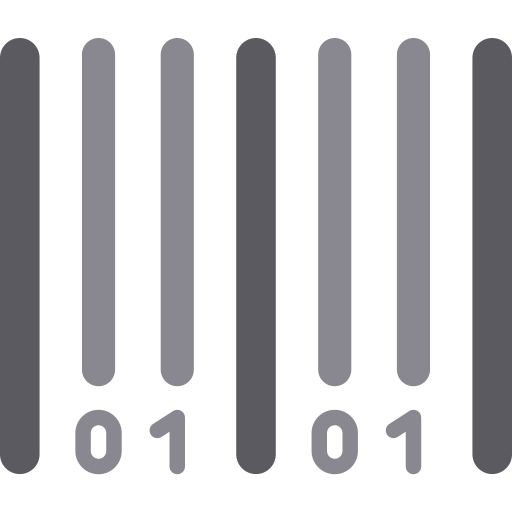 código de barras Kawaii Flat icono