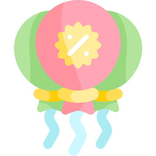 palloncini Kawaii Flat icona