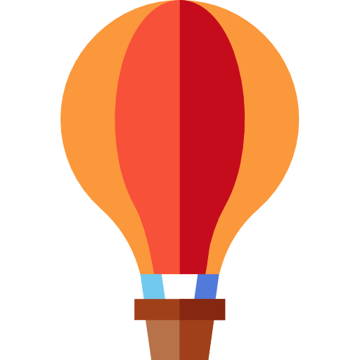 Air balloon Basic Straight Flat icon