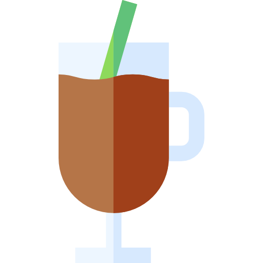 Холодный кофе Basic Straight Flat иконка