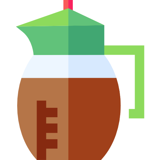 koffiepot Basic Straight Flat icoon