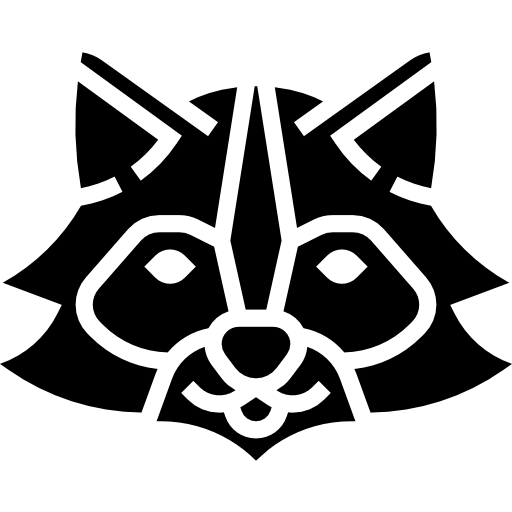 mapache Meticulous Glyph icono