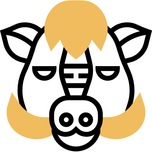 イノシシ Meticulous Yellow shadow icon