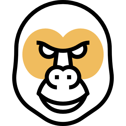ゴリラ Meticulous Yellow shadow icon