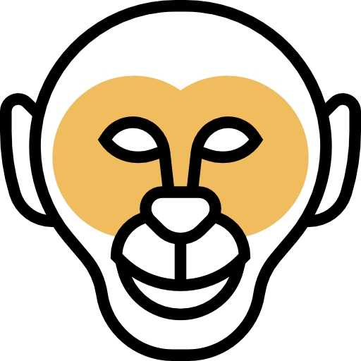 Monkey Meticulous Yellow shadow icon