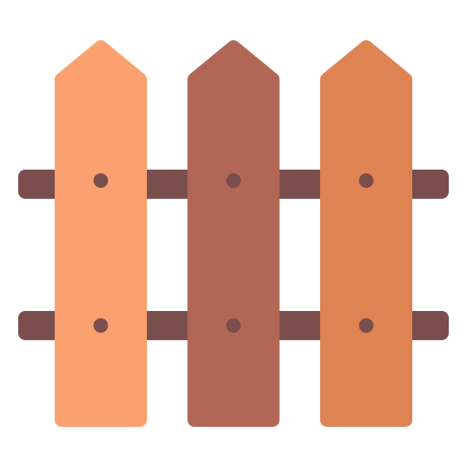 Wooden fence Generic color fill icon