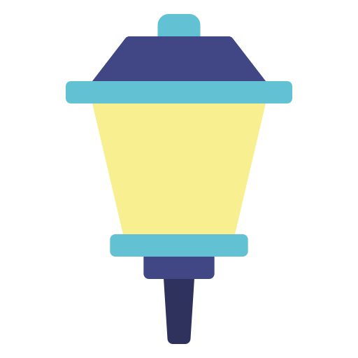 lampe de jardin Generic color fill Icône