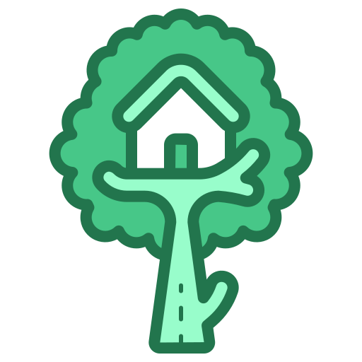 Tree house Generic color lineal-color icon