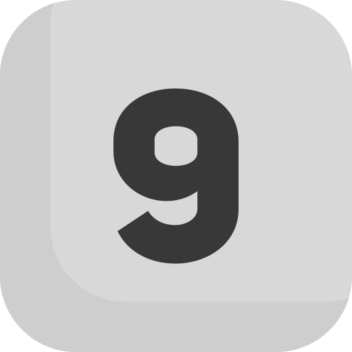 아홉 Generic color fill icon