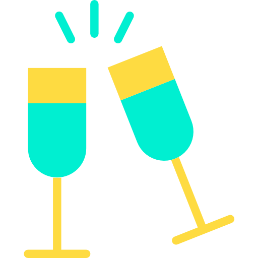 シャンパン Kiranshastry Flat icon