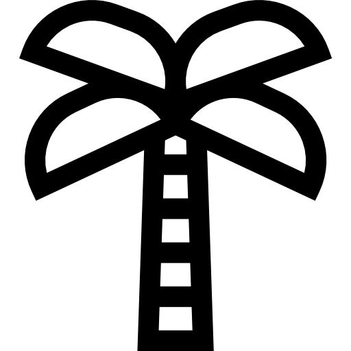 palmera Basic Straight Lineal icono