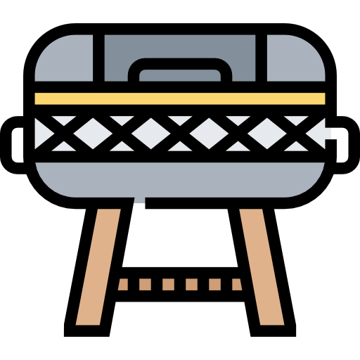 Portable grill Meticulous Lineal Color icon